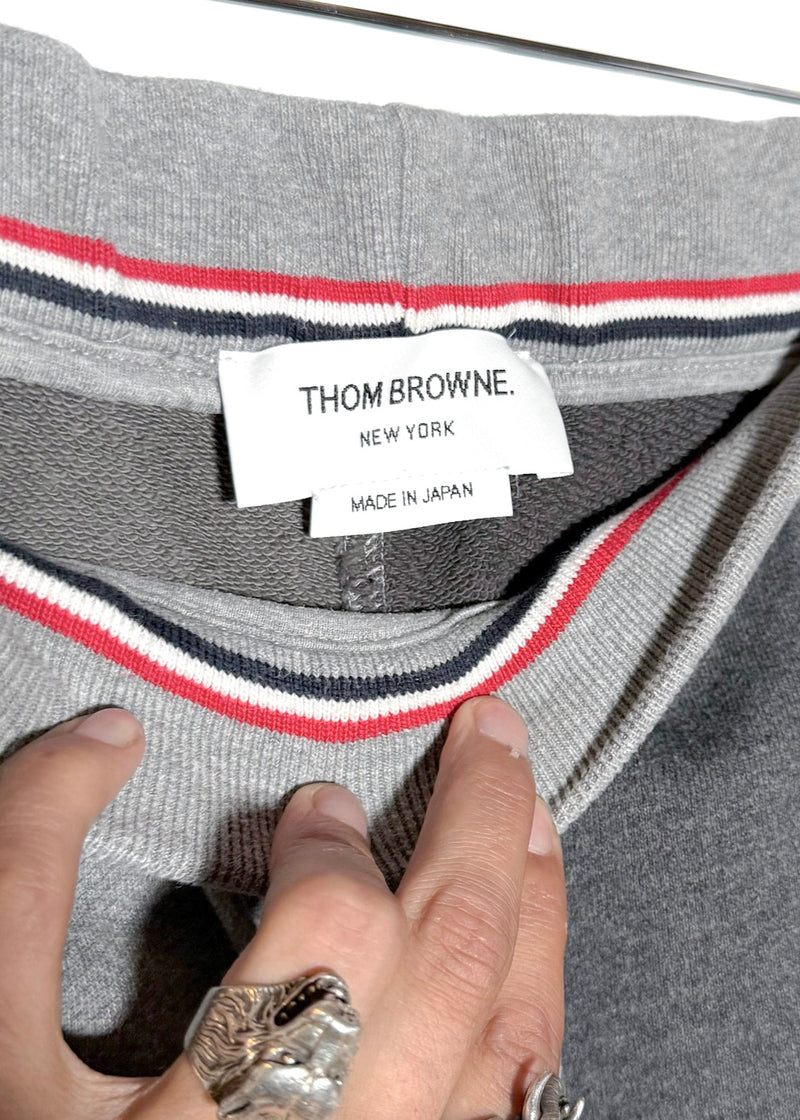 Thom Browne Grey Colorblock 4-bar Sweatpants