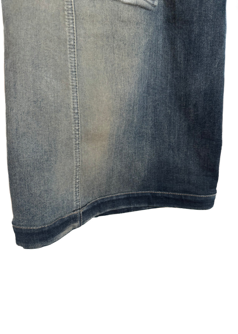 Rick Owens DRK SHDW Washed Blue Double Jumbo Belas Cargo Jeans