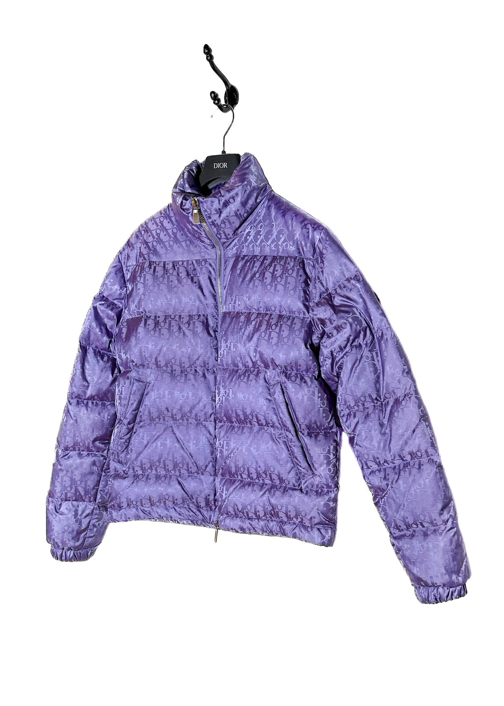 Dior Purple Oblique Jacquard Down Puffer Jacket