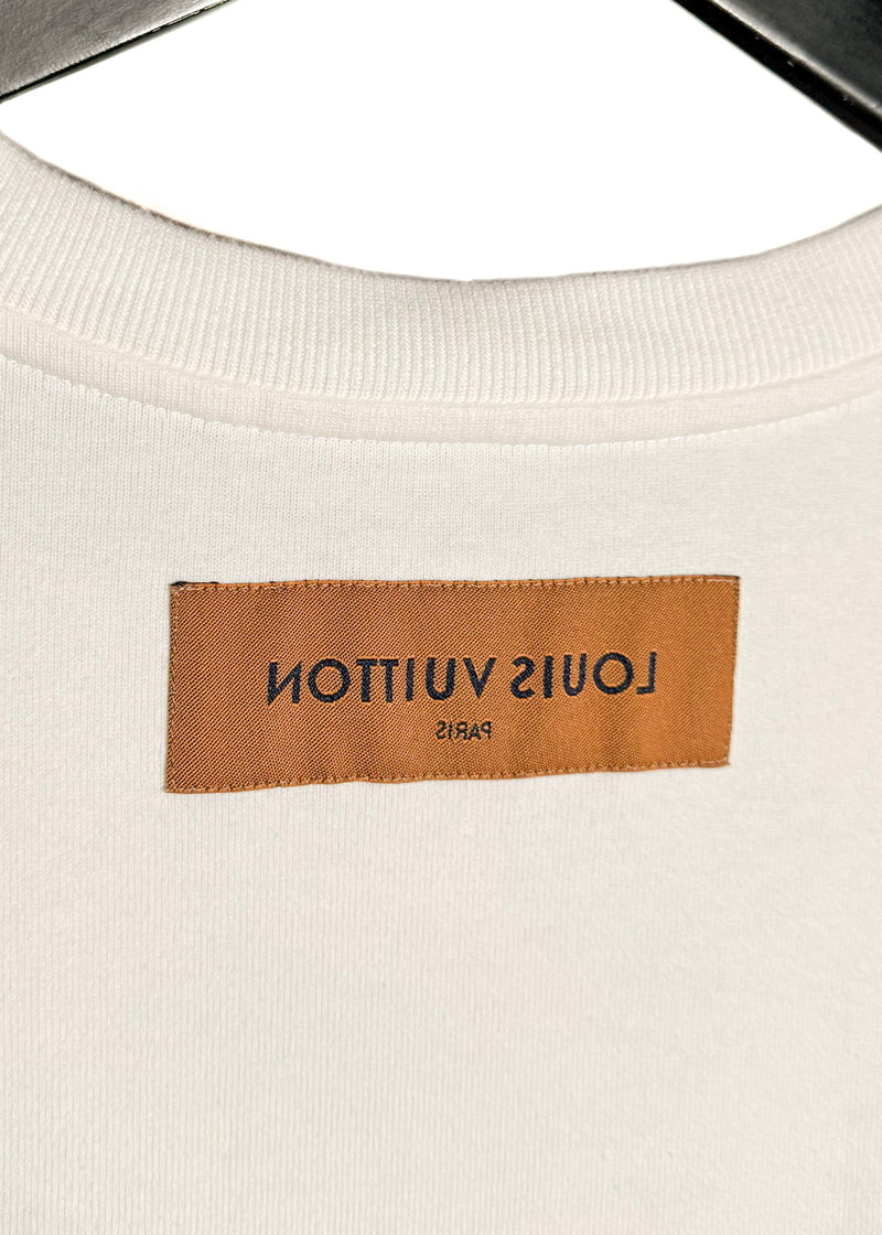 T-shirt ivoire à imprimé tapisserie de fleurs Louis Vuitton 2022 LV