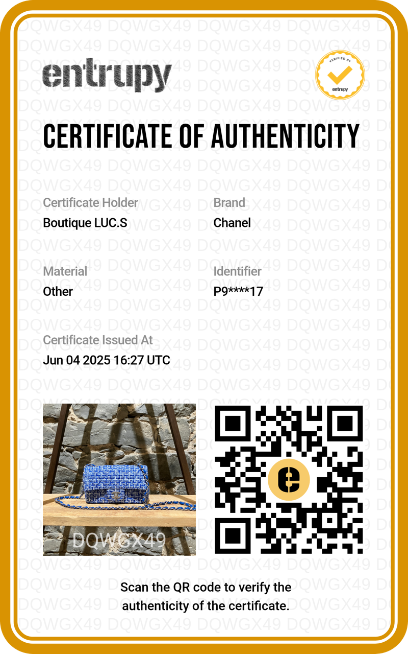 Chanel SS23 Blue White Tweed Rectangular Mini Classic Flap Bag