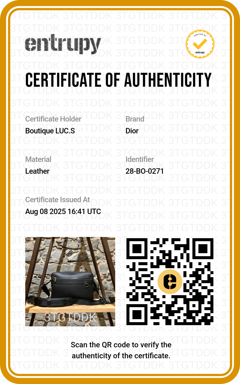 Dior Black Grained Leather Maxi Safari Messenger Bag