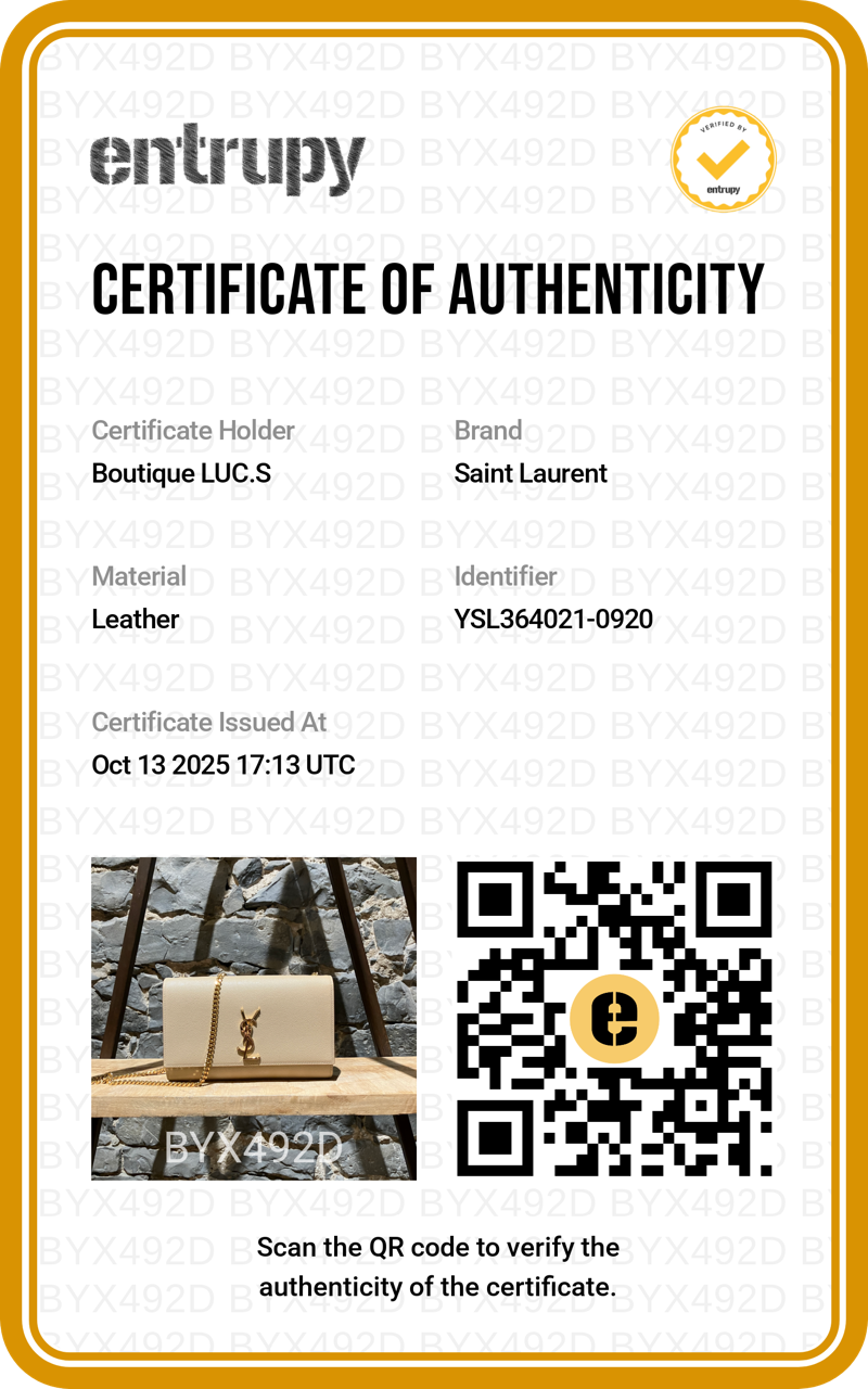 Saint Laurent Beige Grain de Poudre Medium Kate Chain Bag