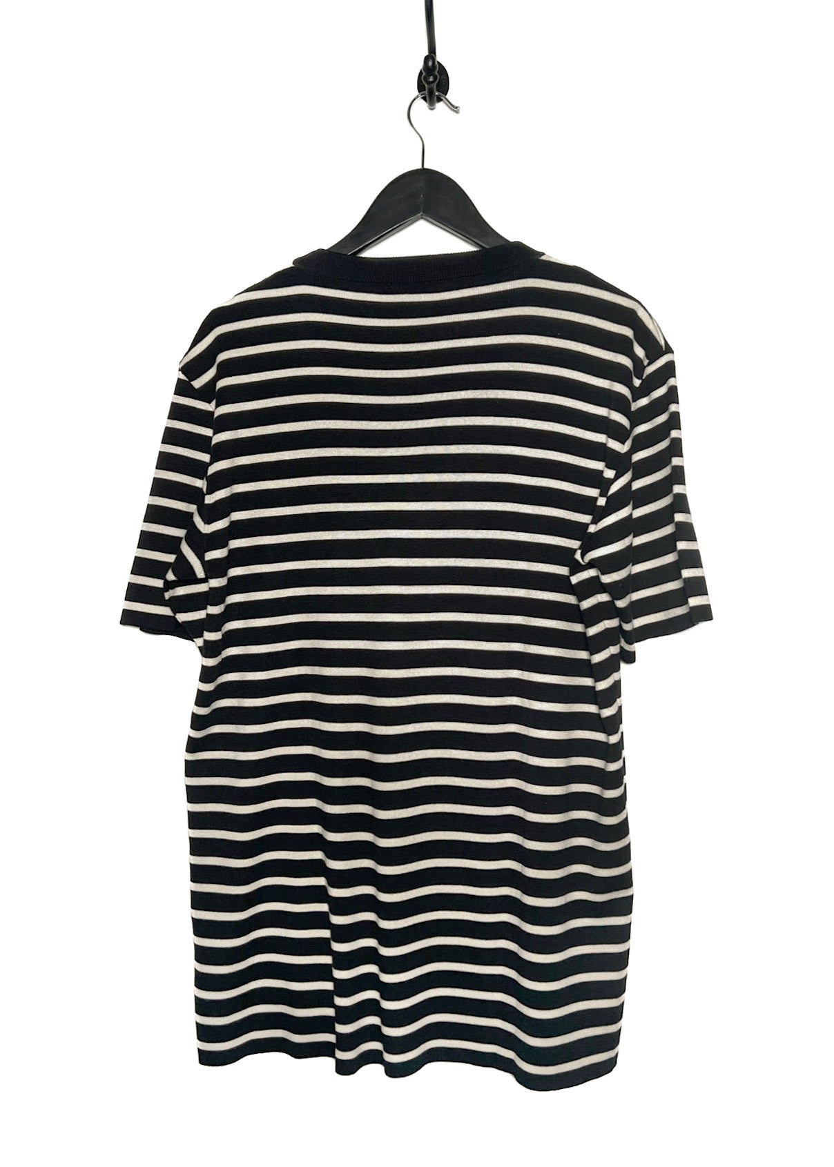 Dior 2021 Black Ivory Striped Logo Knit Oversized T-shirt