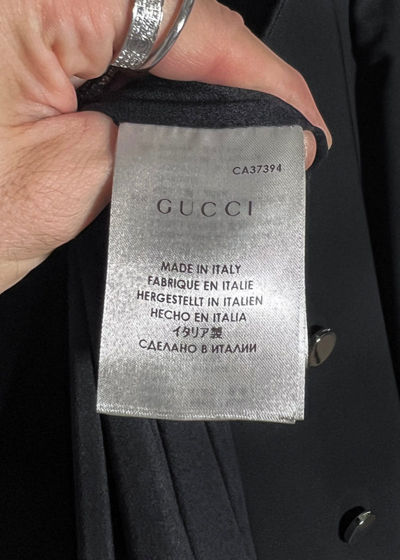 Gucci 2014 Black Double Breasted Officer Coat