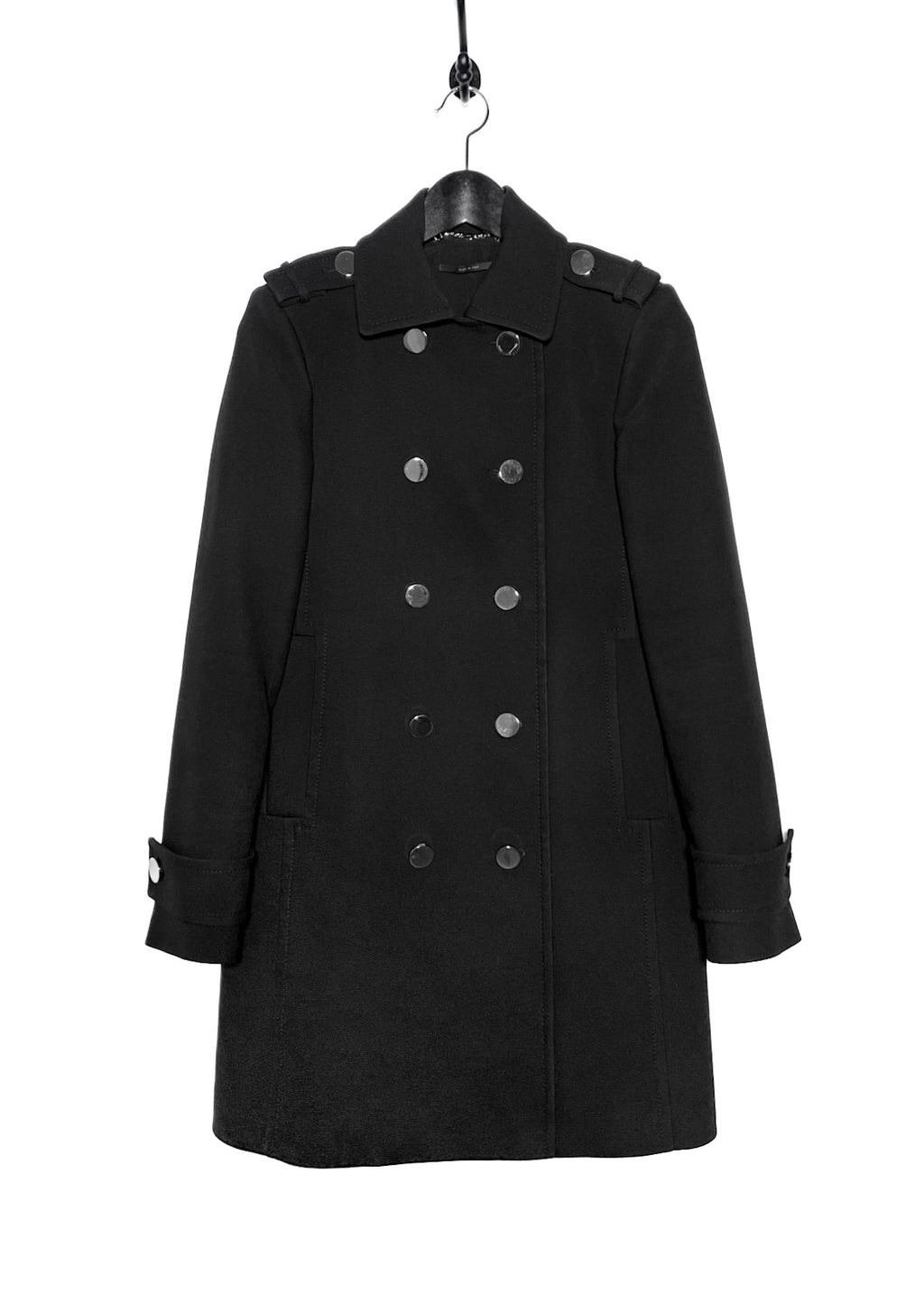 Gucci 2014 Black Double Breasted Officer Coat