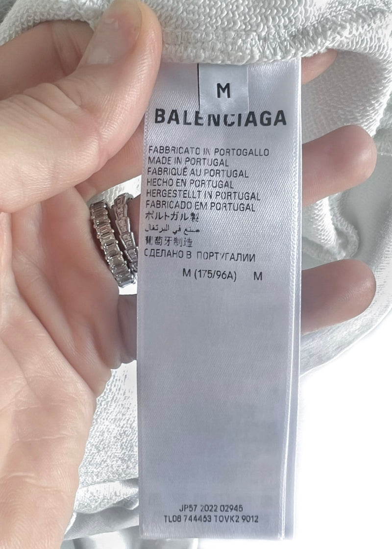 Sweat à capuche Balenciaga DIY College Medium Fit blanc