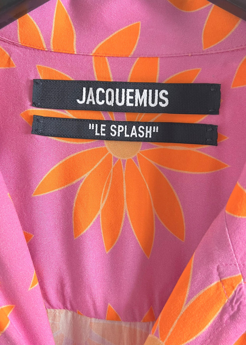 Chemise rose à manches courtes à imprimé floraux Jacquemus Le Splash