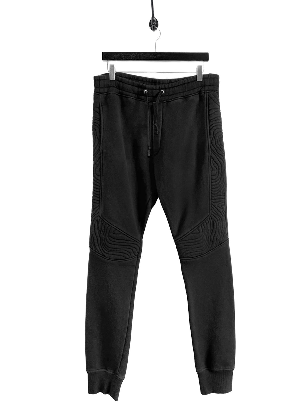 Pantalon de survêtement texturé noir Balmain Biker