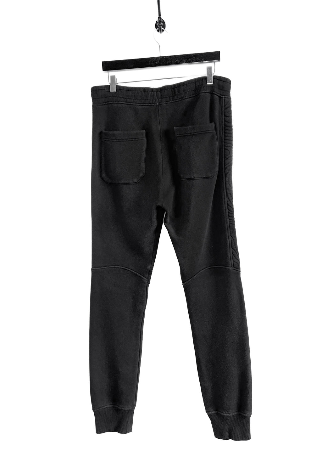 Balmain Black Textured Biker Sweatpants