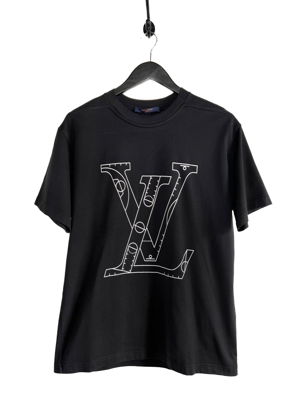 Louis Vuitton White Cotton Logo Printed NBA Short Sleeve T-Shirt S