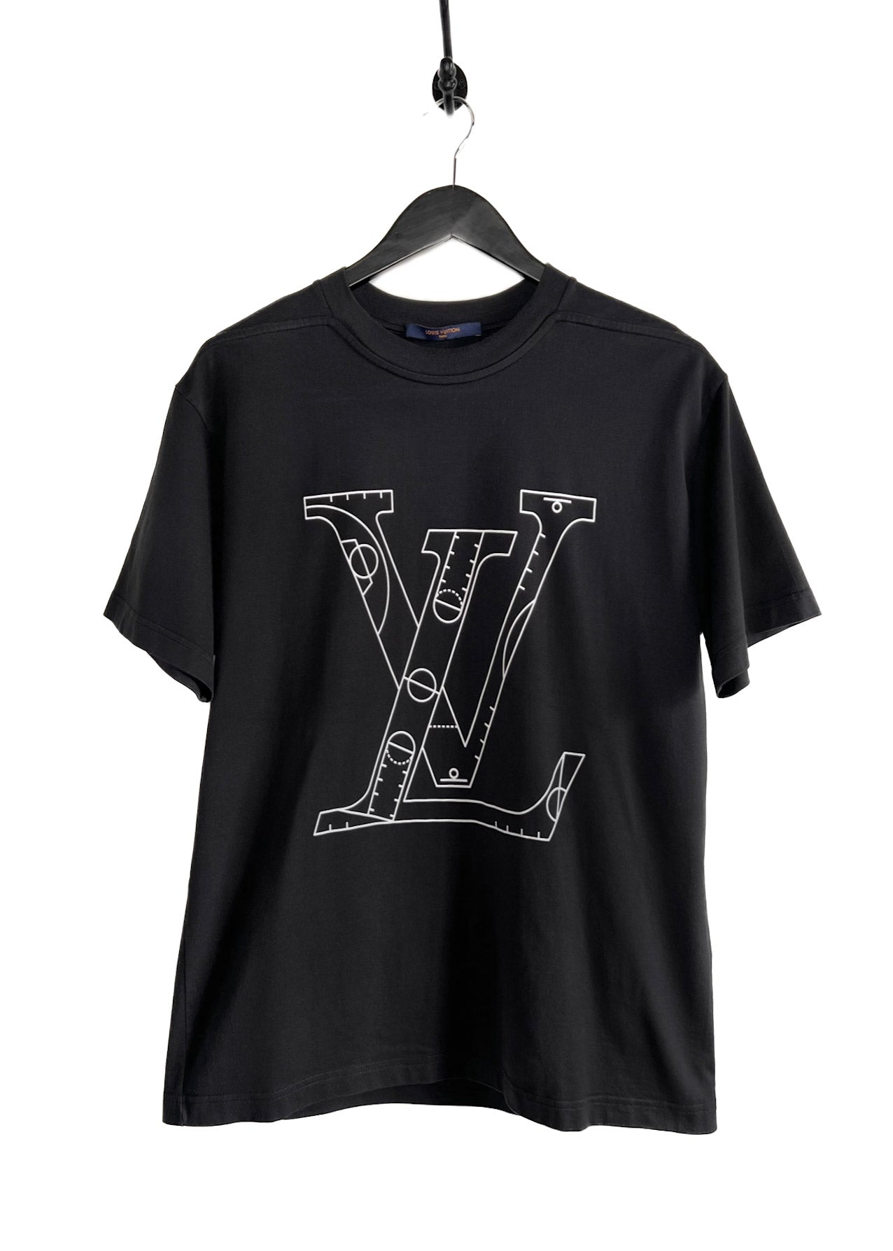 Louis Vuitton X NBA Black LV Front-and-Back Print National Association T- shirt