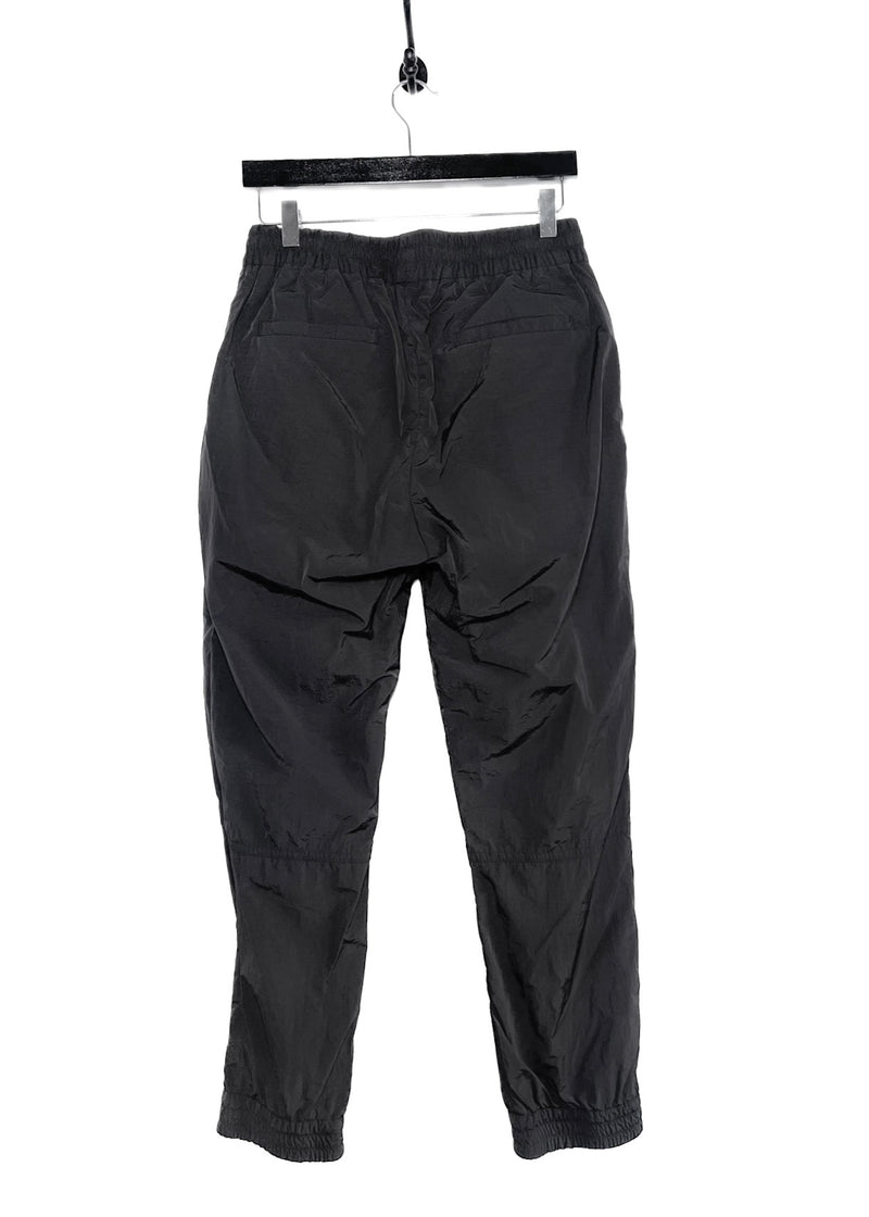 Pantalon de survêtement brodé avec logo en nylon noir Givenchy