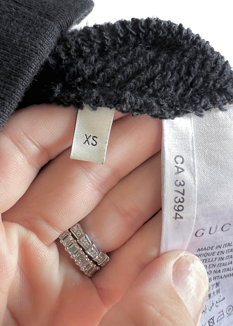 Sweat à capuche imprimé avec logo Gucci noir GG "Fake"