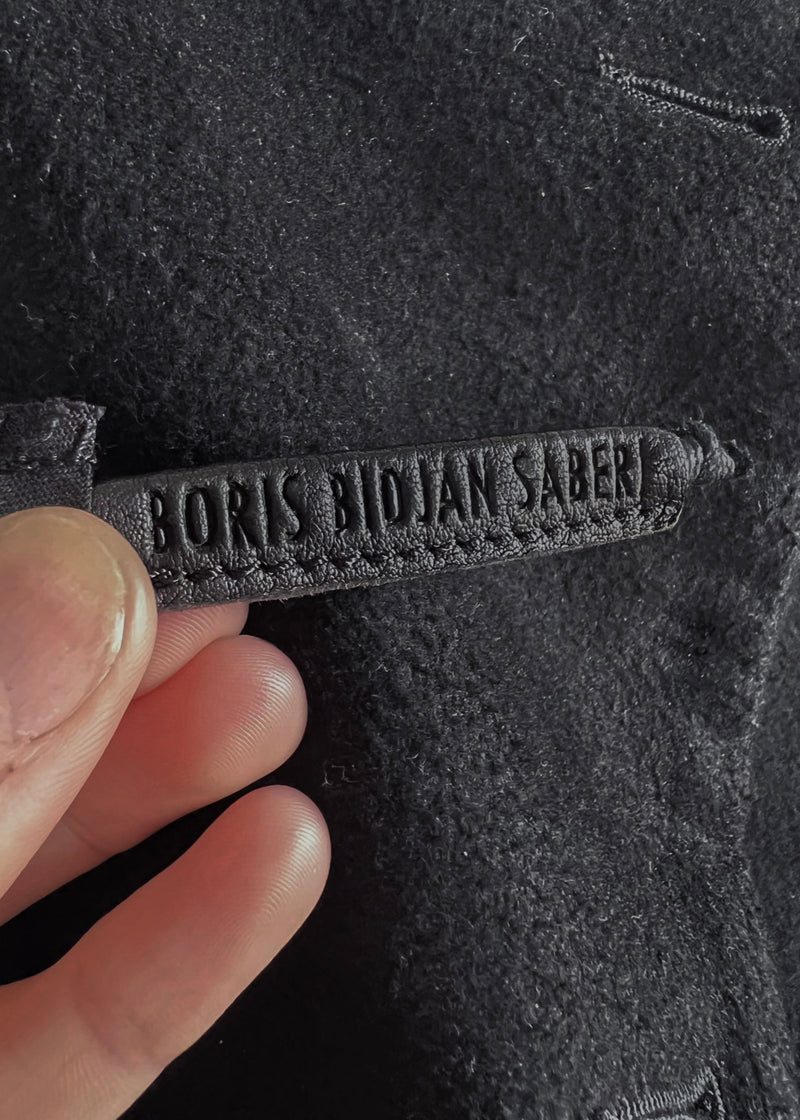 Boris Bidjan Saberi Black Brushed Cotton Parka Coat
