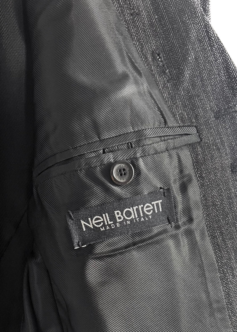 Blazer gris Neil Barrett avec détail gilet