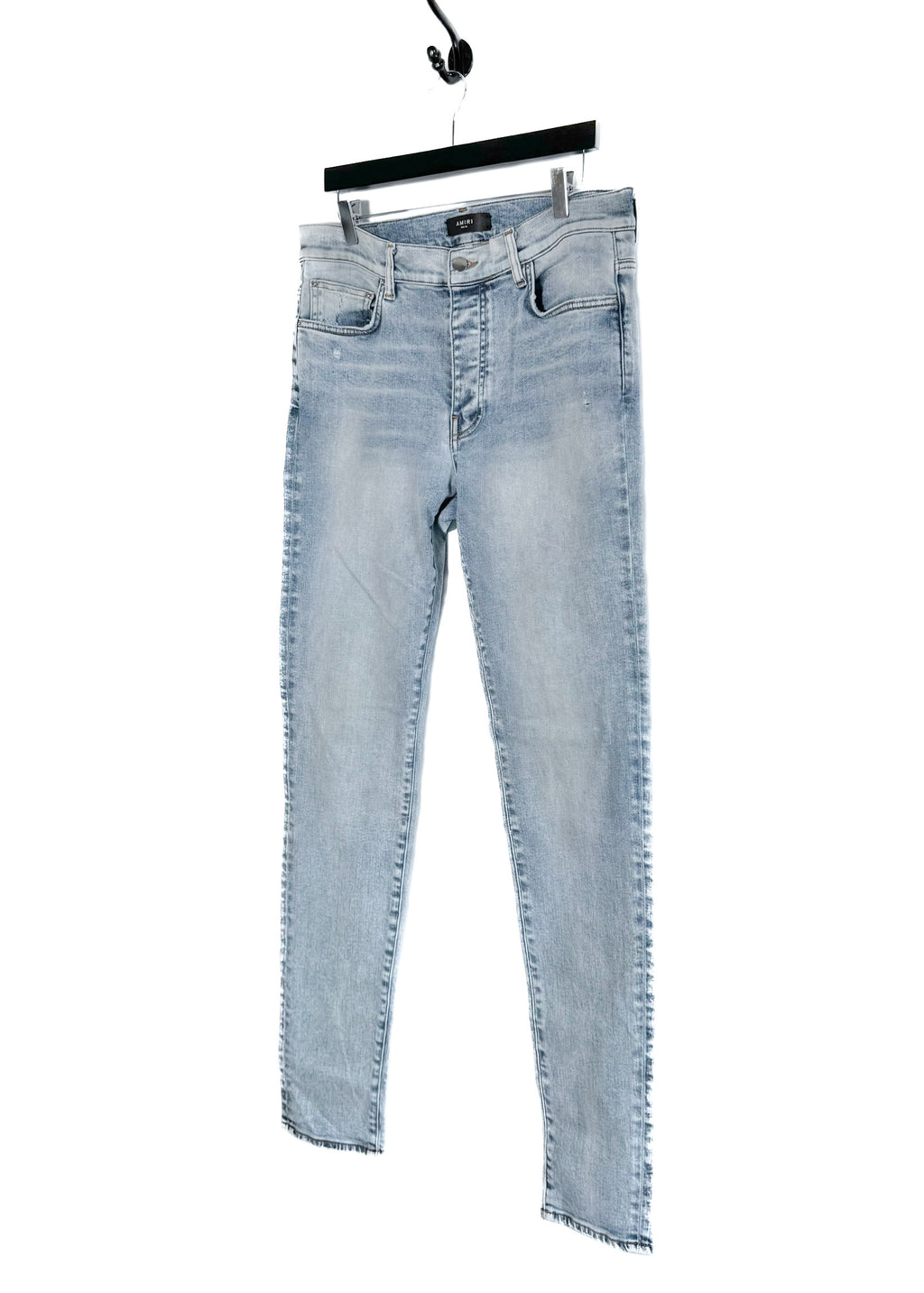 Amiri Bleach Washed Blue Slim Stack Jeans