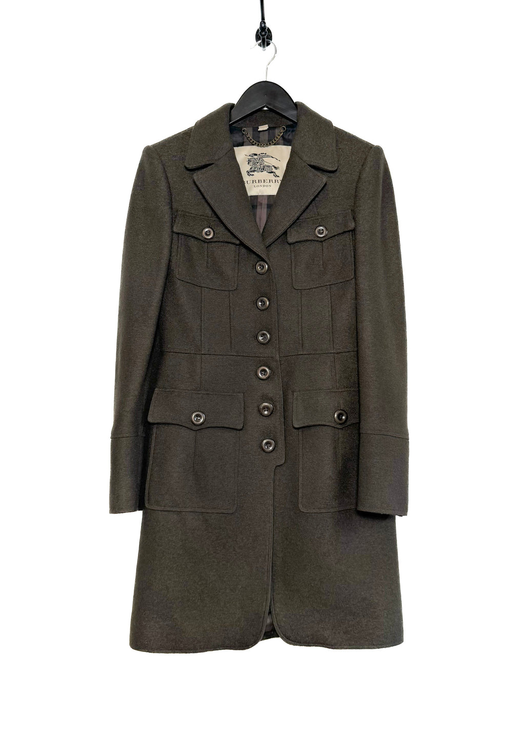 Manteau d'officier militaire en laine Sunningford vert Burberry London