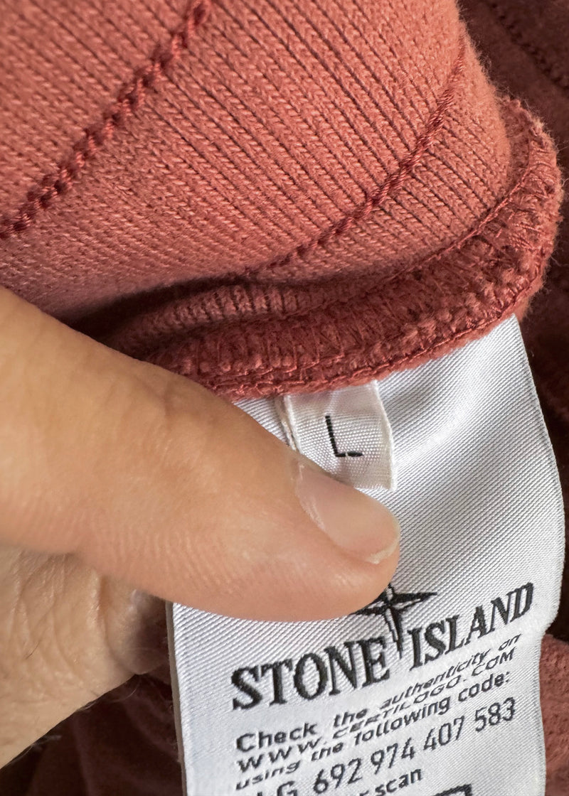 Stone Island Salmon Pink Badge Sweatshorts