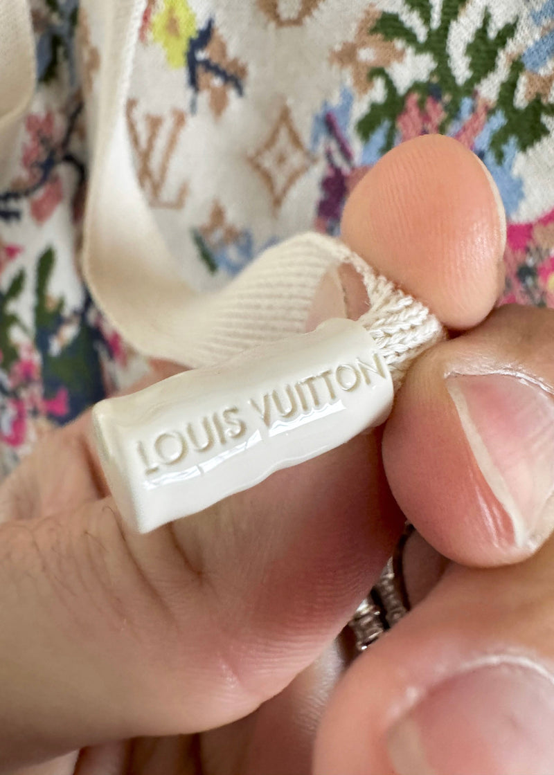 Louis Vuitton 2022 Floral Print Monogram Ivory Jogger Shorts