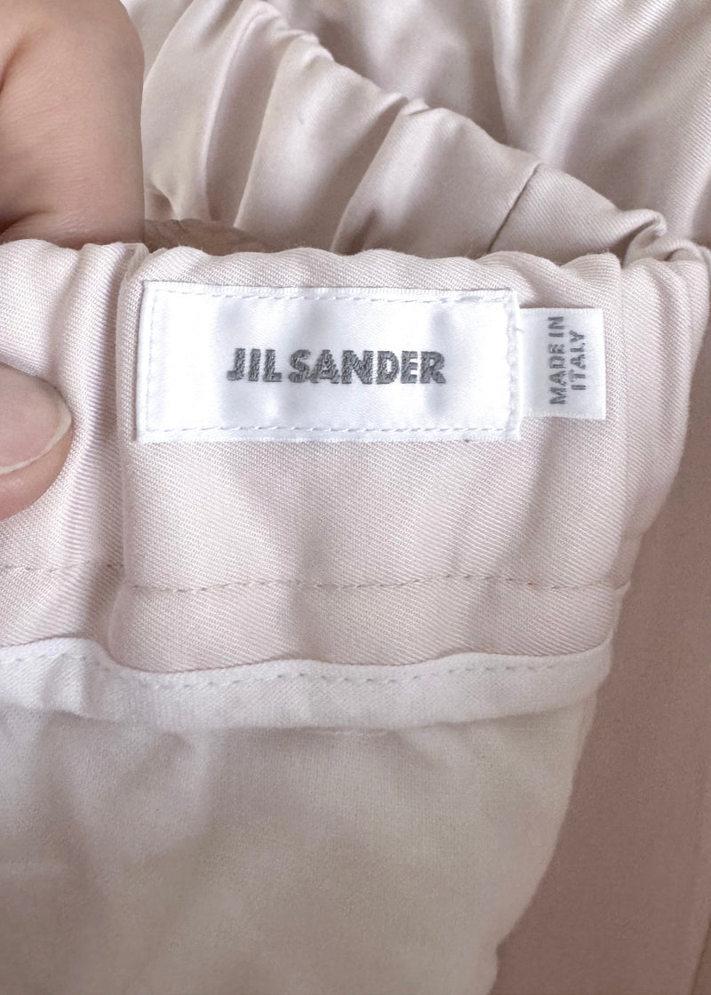 Pantalon taille élastique rose clair Jil Sander