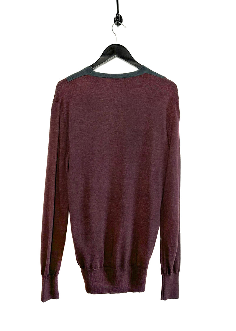 Vivienne Westwood Wool Bicolor Orb Embroidered Sweater