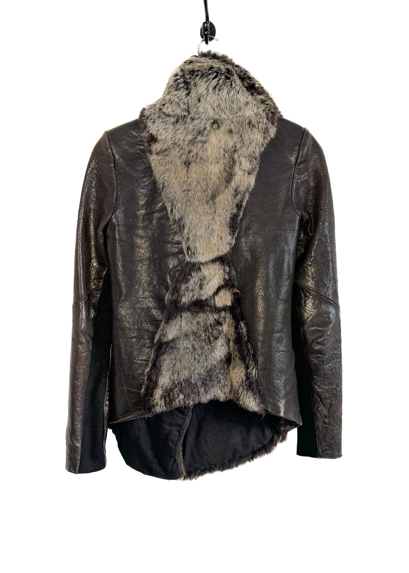 Helmut Lang X Intermix Flux Fur Leather Combo Jacket