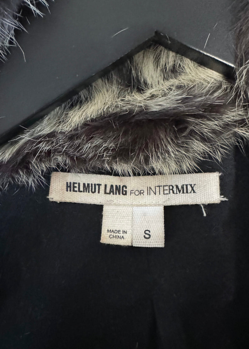 Manteau combo en cuir et fausse fourrure Helmut Lang X Intermix