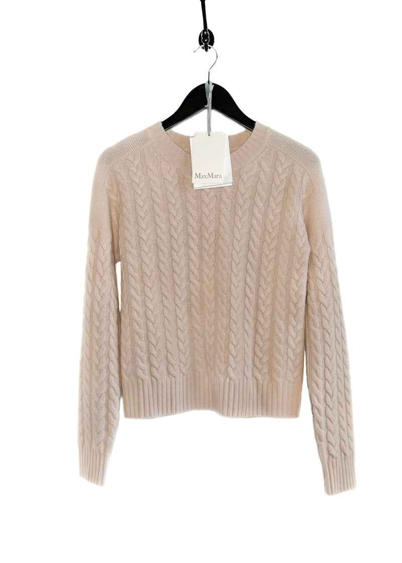 Max Mara Breda Wool Cashmere Blend Cable Knit Sweater