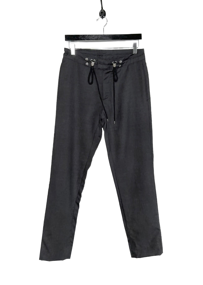 Pantalon habillé avec cordon de serrage gris anthracite Dior Homme