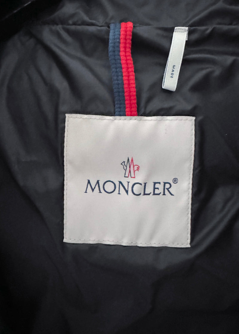 Moncler Black Matte Hermine Down Long Jacket
