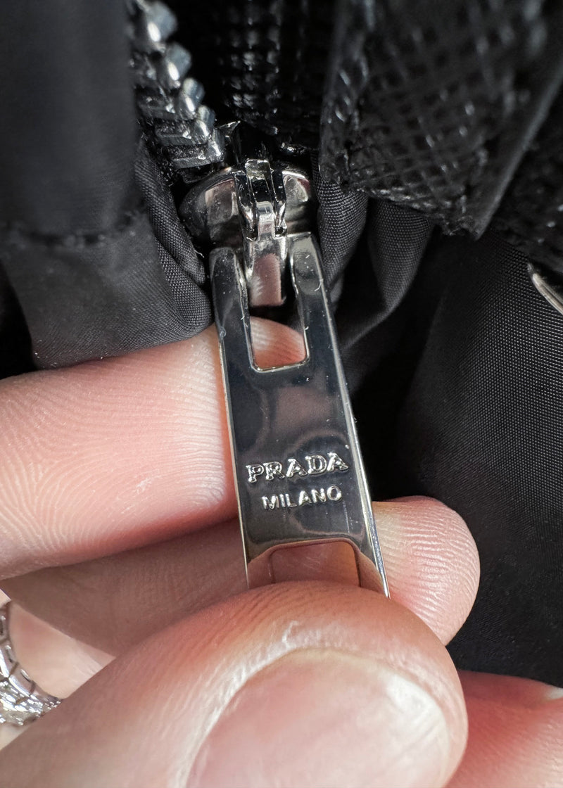 Prada 2020 Black Re-Nylon Removable Sleeves Down Jacket
