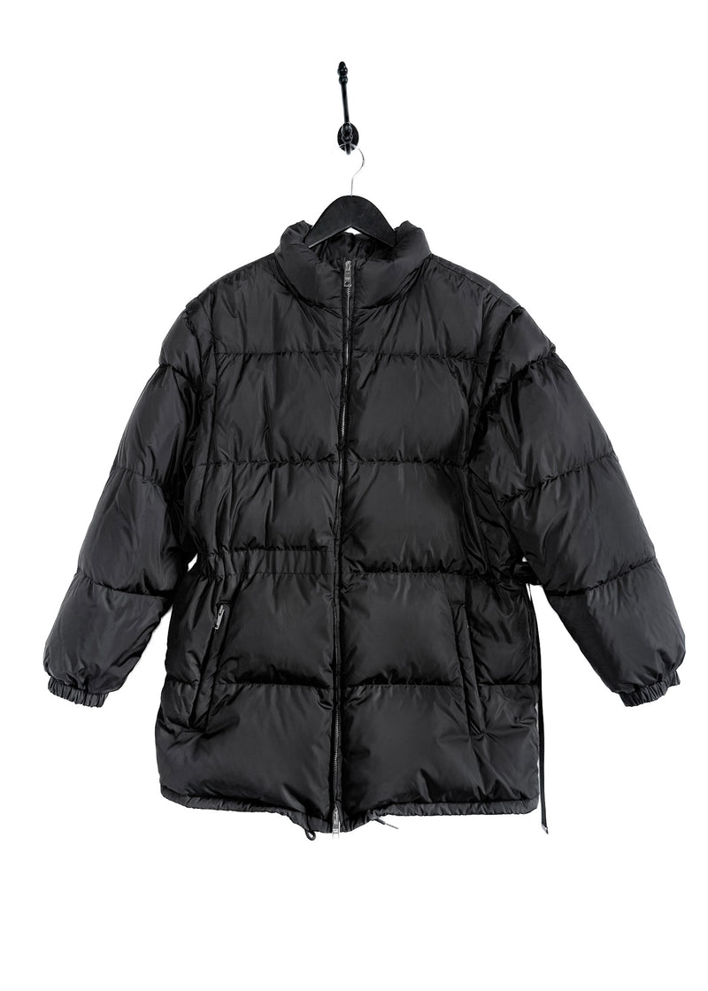 Prada 2020 Black Re-Nylon Removable Sleeves Down Jacket