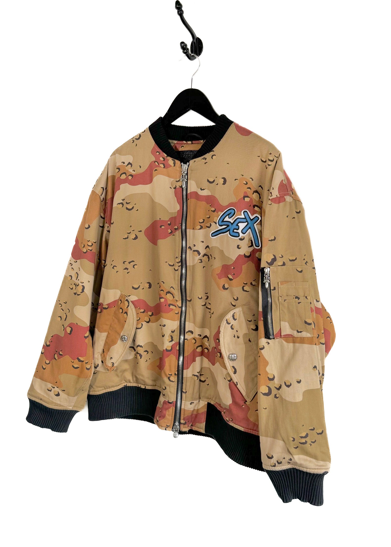 Chrome Hearts X Matty Boy Sex Records Camo Bomber Jacket