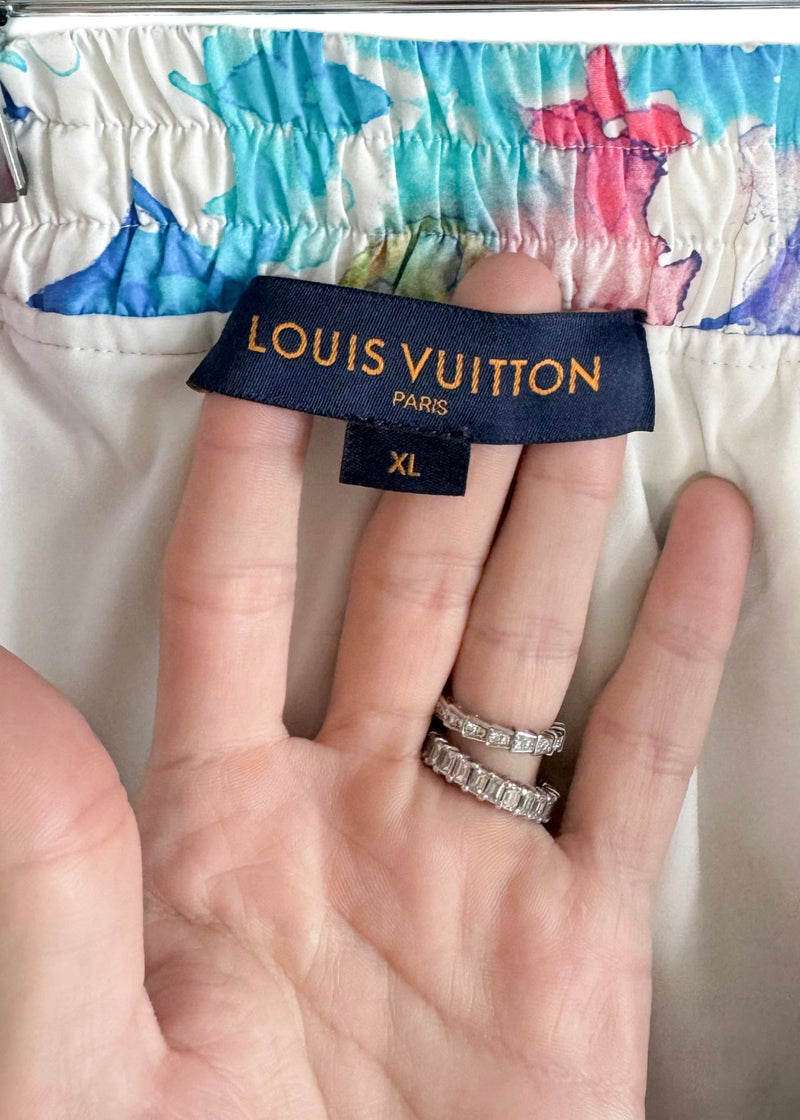 Louis Vuitton 2021 Pastel Watercolor Monogram Swim Trunks