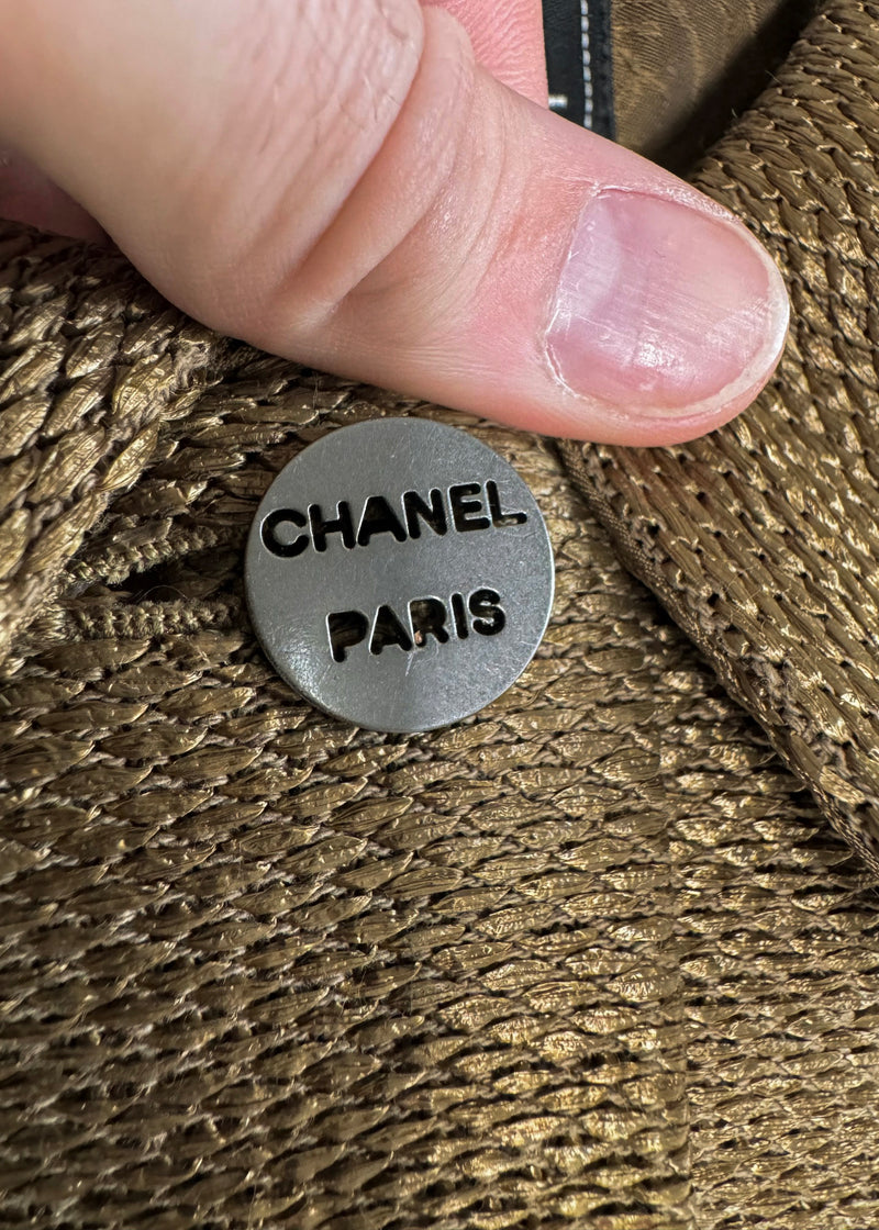 Veston de soirée en étain or métallisé Chanel 00C