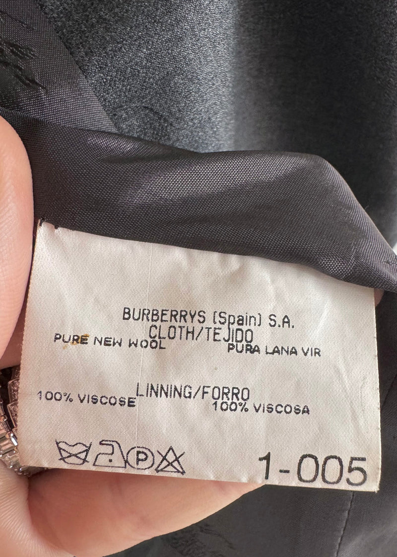 Burberrys' Vintage Grey 2 Buttons Blazer