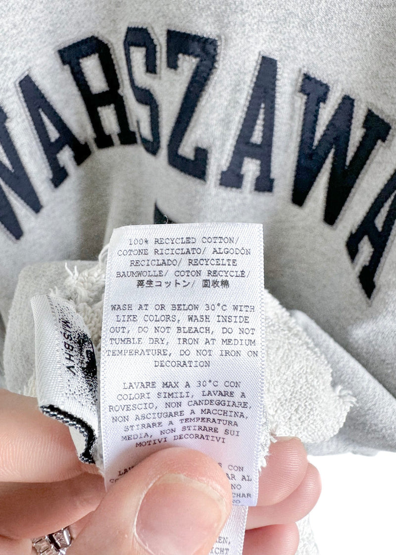 Sweat-shirt gris détruit brodé MISBHV Warszawa 7