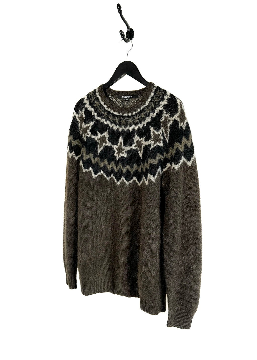 Neil Barrett Olive Green Mohair-blend Sweater