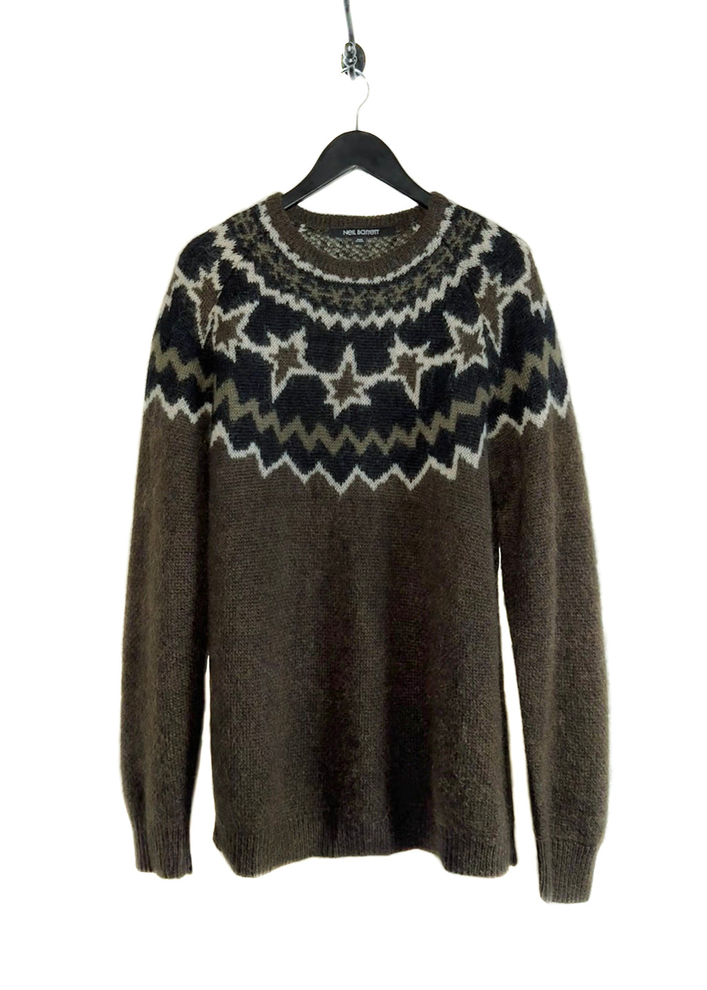 Neil Barrett Olive Green Mohair-blend Sweater