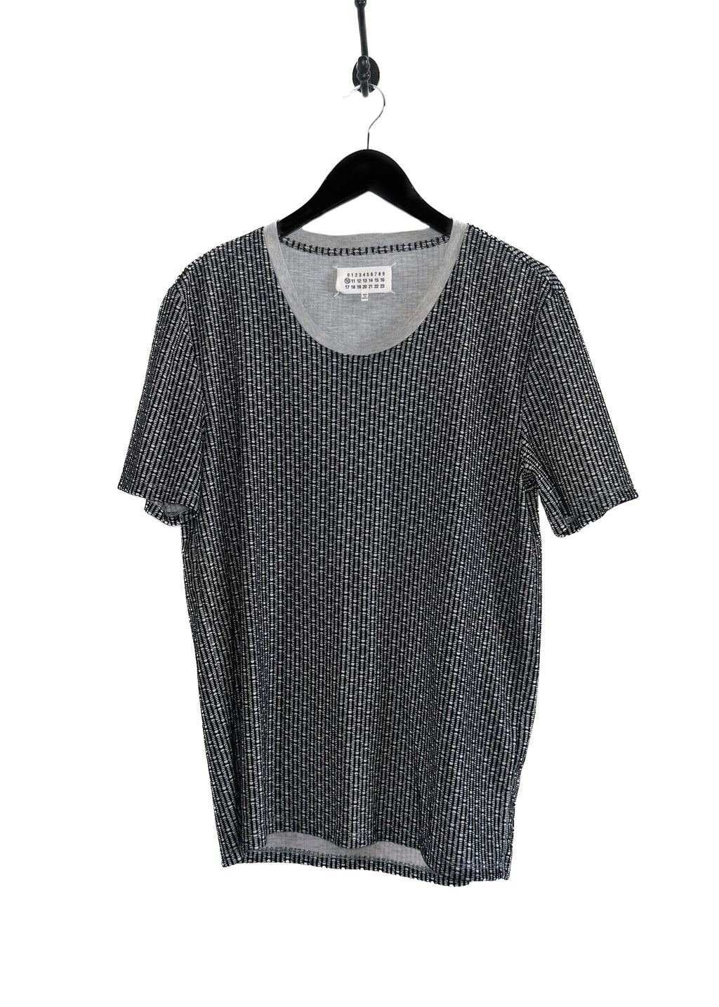 Maison Martin Margiela Grey and Black Lace Effect T-Shirt