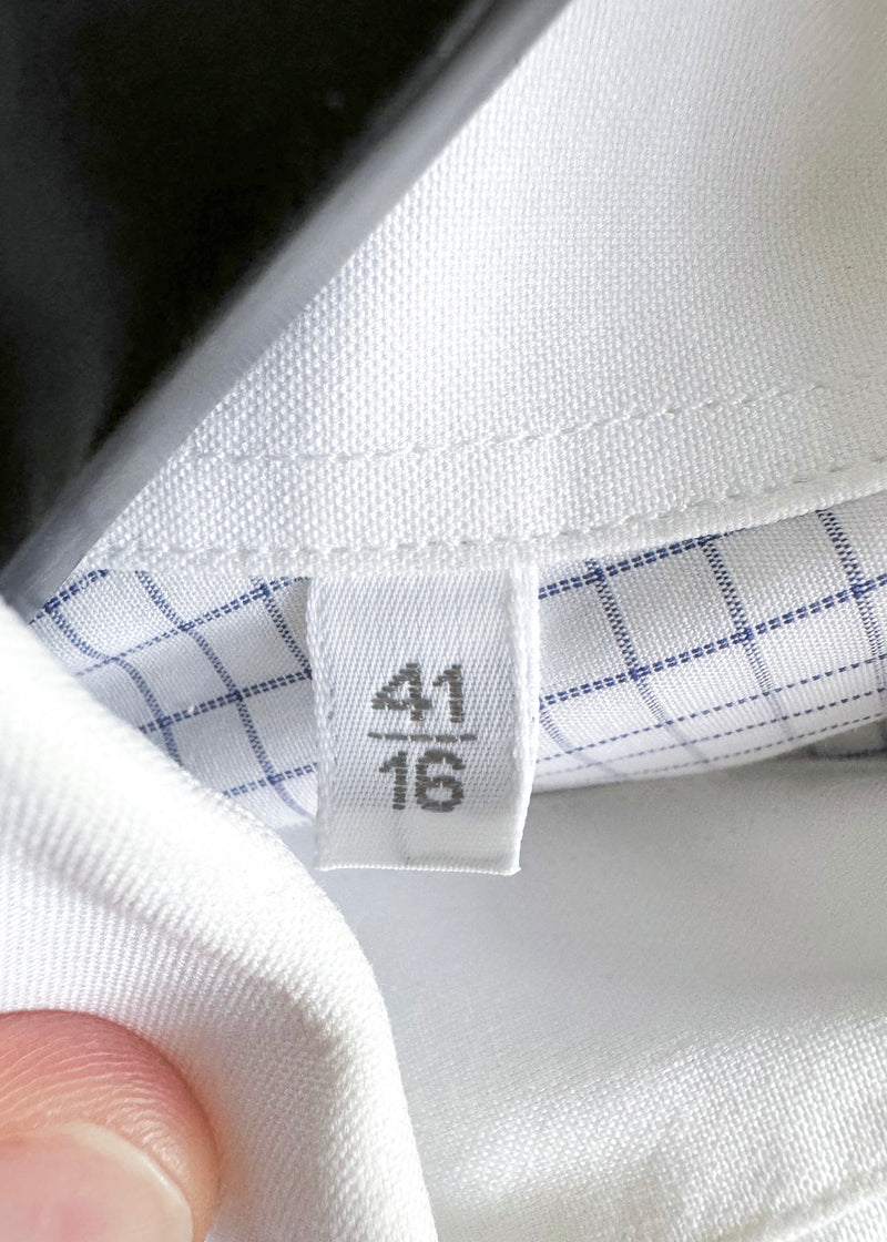 Lanvin White Checkered Shirt With White Collar