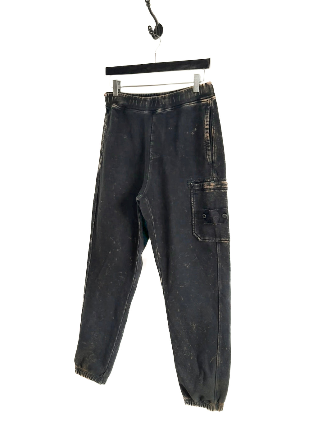 Pantalon de survêtement avec traitement OVD noir teinté Stone Island