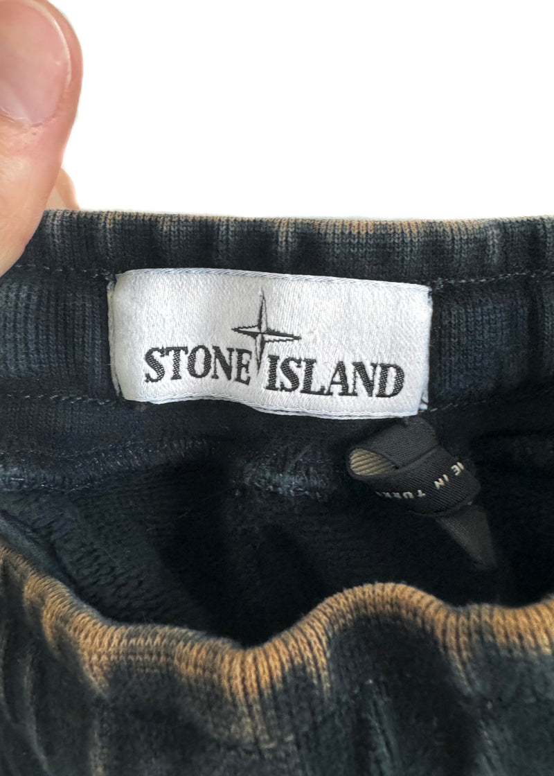 Stone Island Black Off-Dyed OVD Treatment Sweatpants