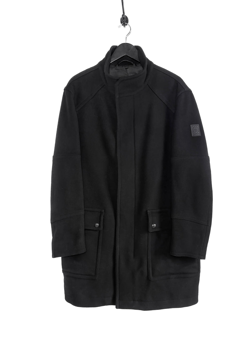 Manteau utilitaire en laine noire Belstaff