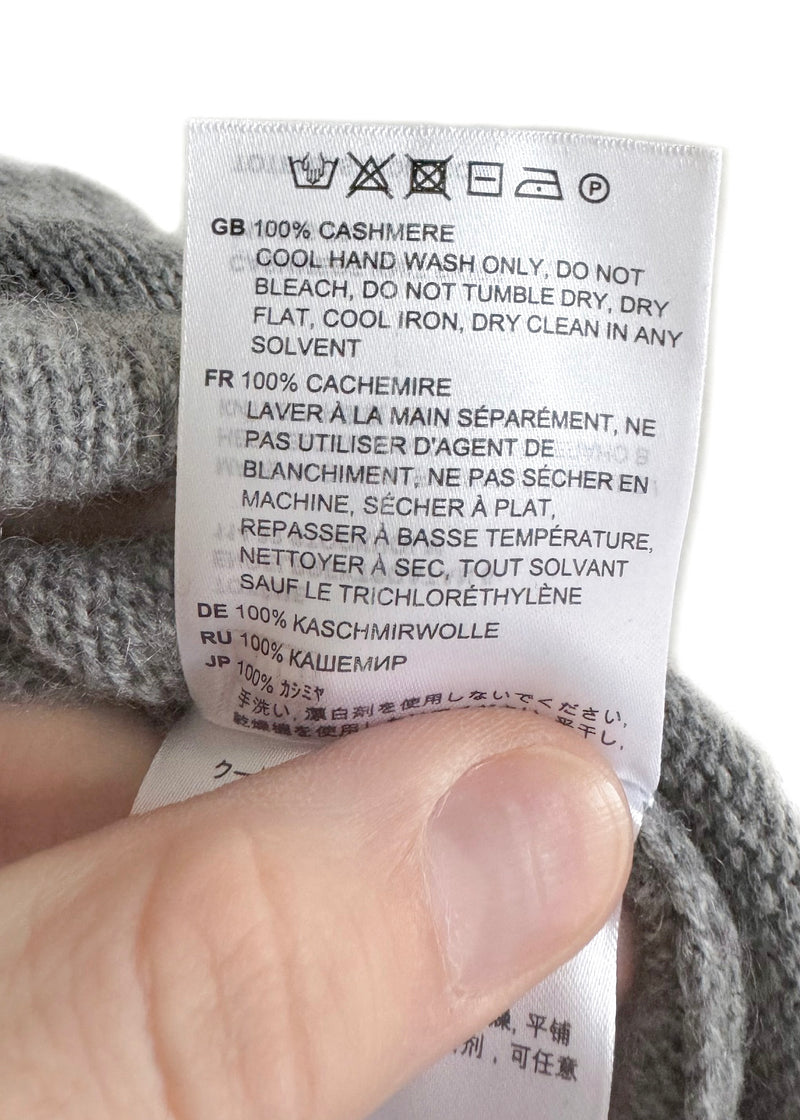 Totême Grey Cashmere Knit Skirt