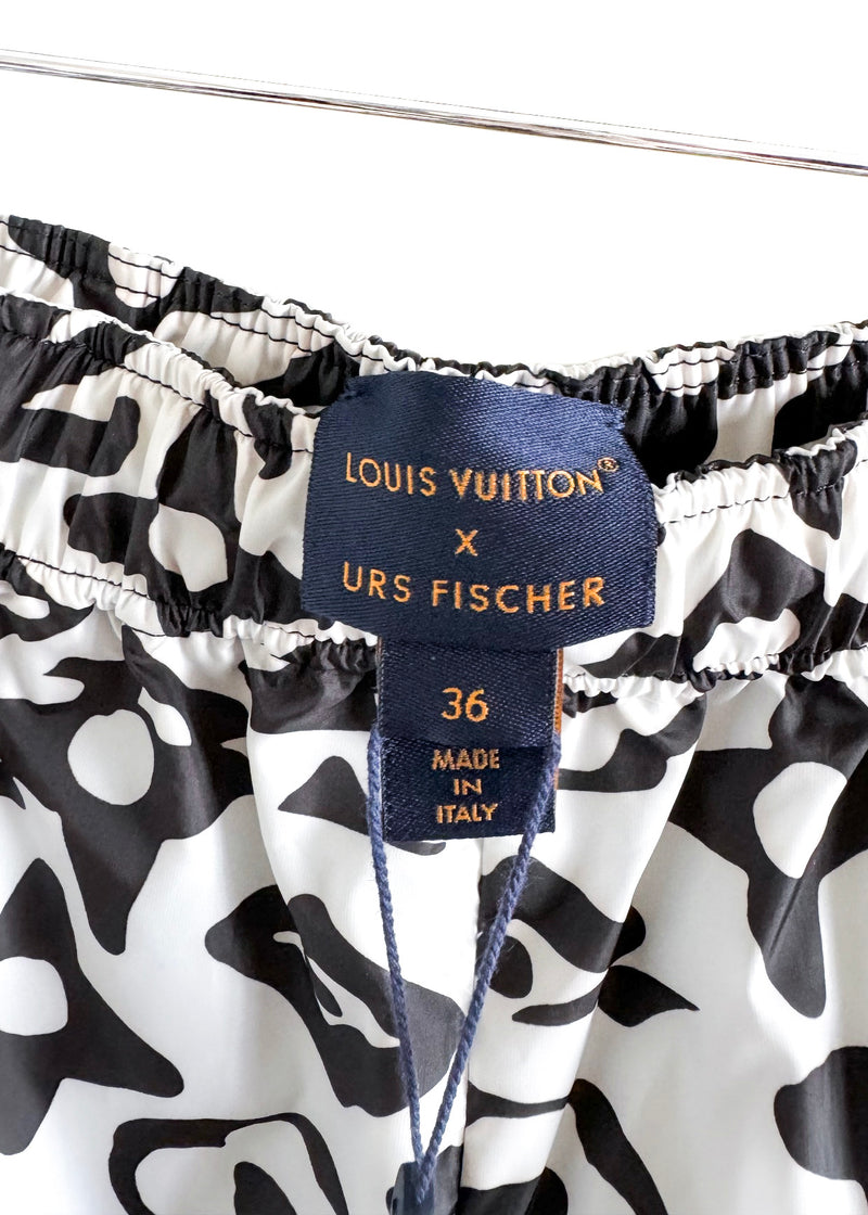 Louis Vuitton x URS FISCHER 2021 Black White Printed Cuffed Jogging Pants