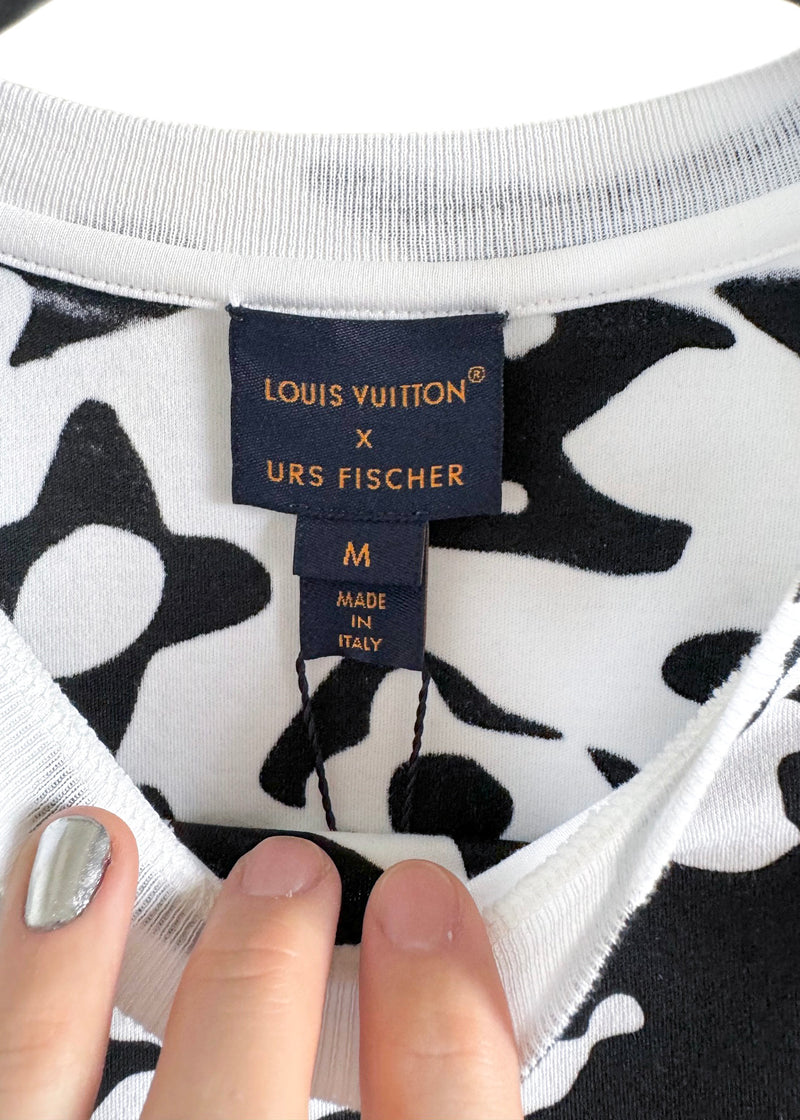 Louis Vuitton x URS FISCHER 2021 Black White Monogram Printed T-shirt
