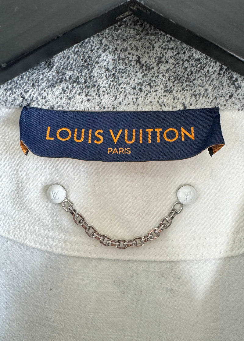 Surchemise gris beige dégradé monogramme Louis Vuitton