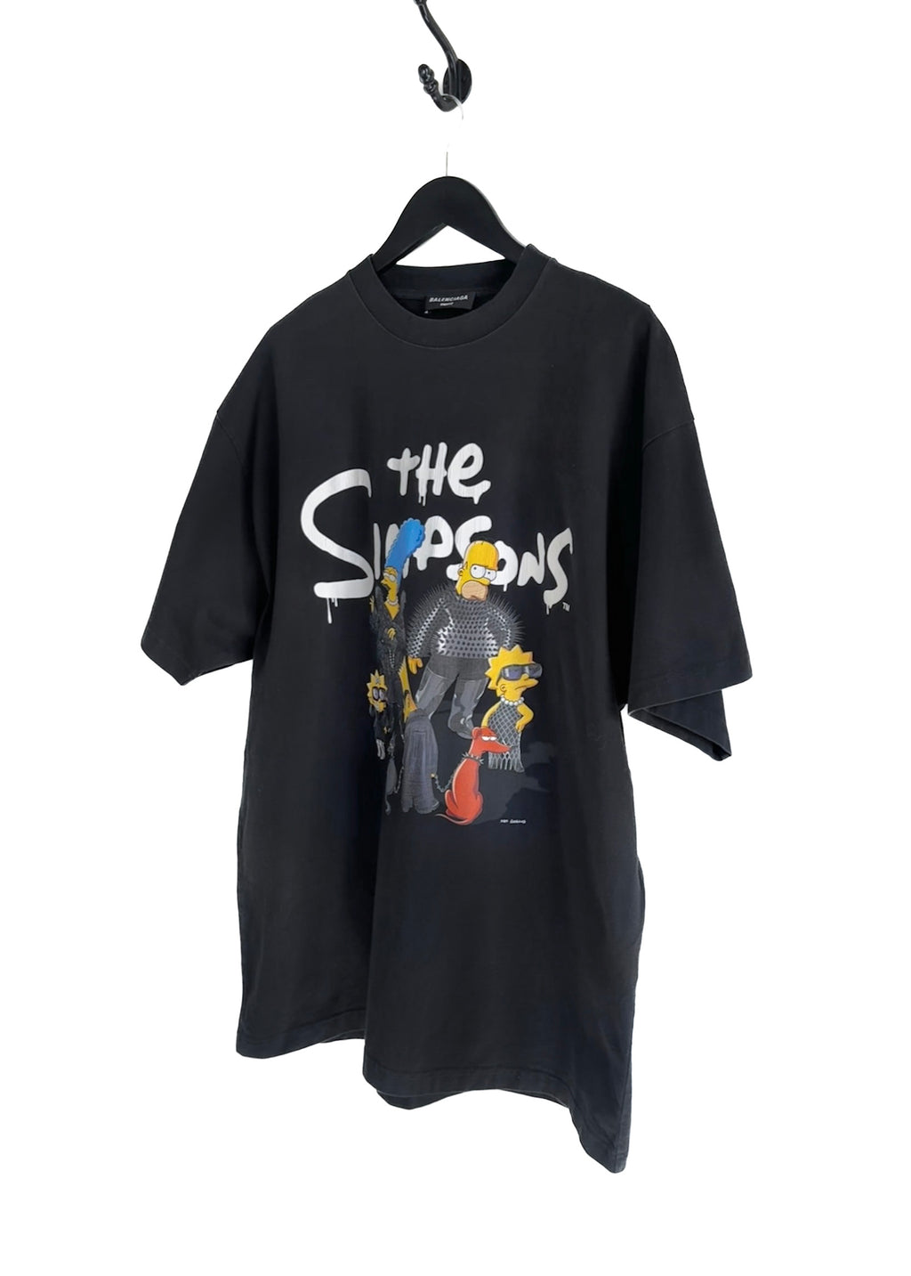 T-shirt noir surdimensionné﻿ Balenciaga "Les Simpsons"